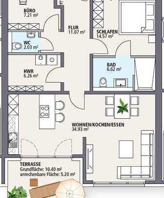 Hochwertige Ausstattung und ernergiesparende Technik - 
Neubau einer barriefreien Bungalow-Anlage