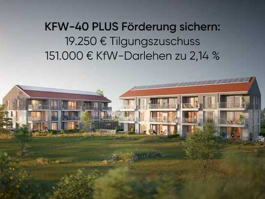 3 Zimmer Wohnung im Erdgeschoss | 19.250 € KfW Tilgungszuschuss | Effizienzhaus 40 Plus