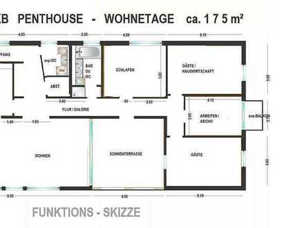 Gepflegte 5-Zimmer-Penthouse-Wohnung mit Balkon und EBK in Schwetzingen