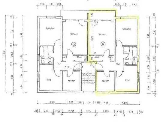 Mayence-Immobilien: Gut geschnittene, helle 3 Zimmerwohnung mit Balkon und PKW-Außenstellplatz!!