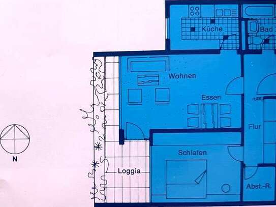 2-Zimmer-Wohnung mit Tiefgaragenplatz in Weilheim-Teck (Egelsberg) - ab sofort bezugsfrei