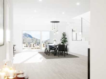 Luxuriöse Erdgeschosswohnung direkt am Naturschutzgebiet mit Bergblick und kleinem Garten
