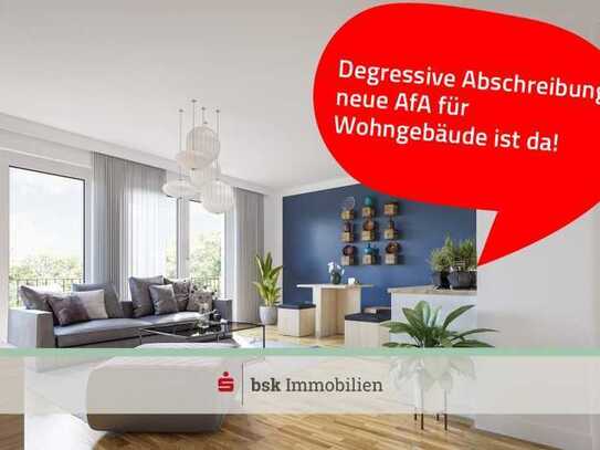 Erstbezug: moderne Wohnung mit 3 Zimmern und Außenstellplatz