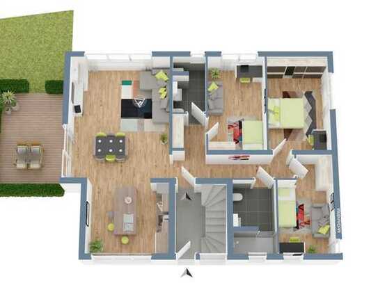 Erstbezug und Einbauküche: Geschmackvolle 4-Raum-Wohnung mit lux. Innenausstattung