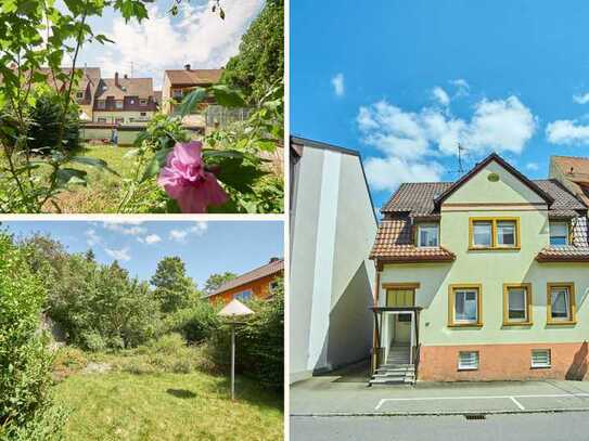 Ein-, Zwei-/Dreifamilienhaus mit Obstgarten plus Baugrundstück in zentraler Lage in Donaueschingen