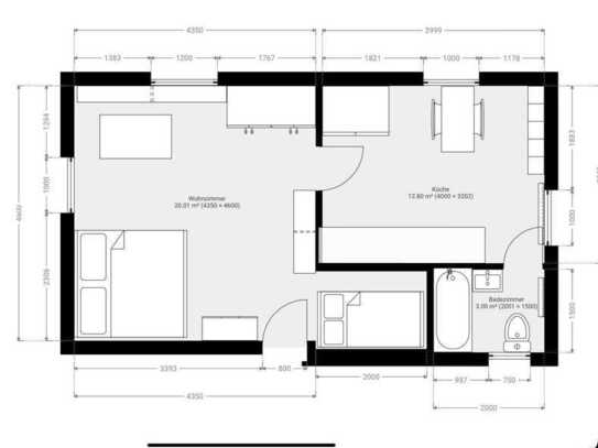 Attraktive und gepflegte 1-Raum-Dachgeschosswohnung in Hannover