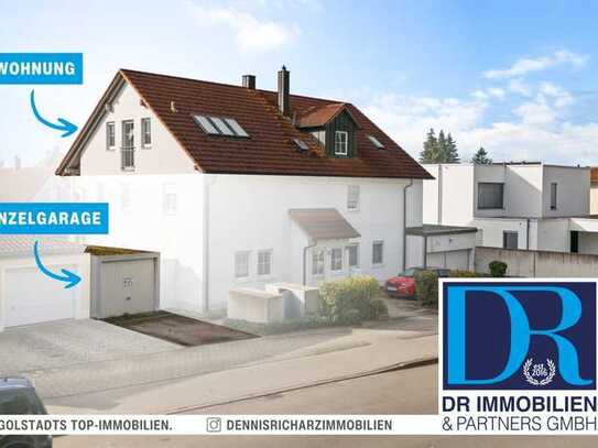 Helle 4-Zi-Whg über das gesamte DG! Mit Südbalkon und Einzelgarage