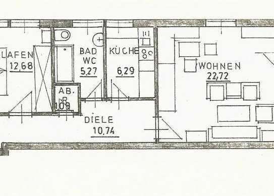 2-Zimmerwohnung 61 m²