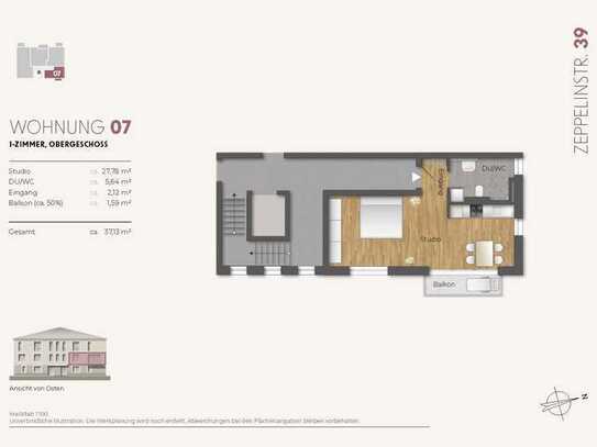 1,5 - Zi. Neubau Obrgeschosswohnung (Whg. 07)