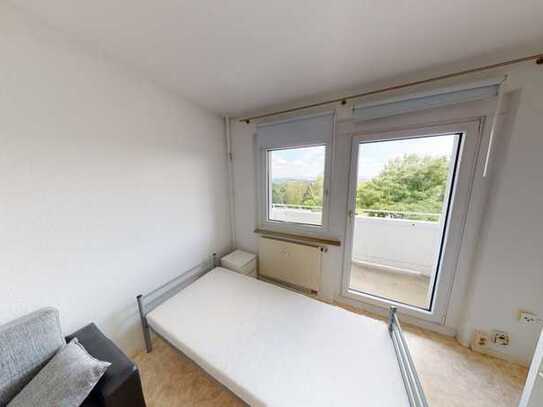 Möblierte 1-Raum-Wohnung mit Balkon