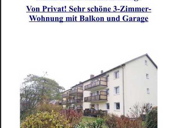 Modernisierte 3-Raum-Wohnung mit Balkon und Einbauküche in Nordstemmen mit Blick auf Marienburg 85m2