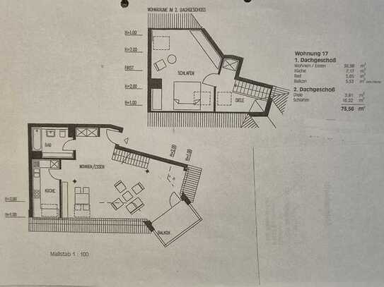 Geschmackvolle 2-Zimmer-Maisonette-Wohnung mit Einbauküche in Zwingenberg