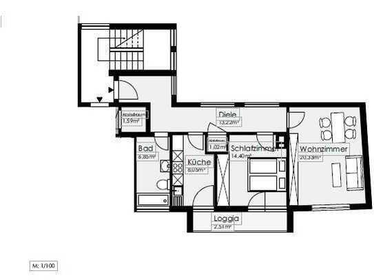 Attraktive möbl. 2-Zimmer-Wohnung in Wuppertal