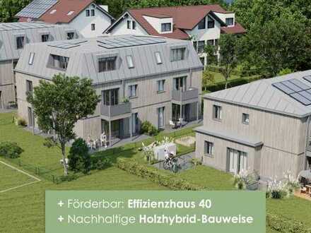 Dualastraße | Nachhaltige Holz-Hybrid-Bauweise mit Effizienzhaus 40 | 1,5-Zimmer Wohnung im 1.OG