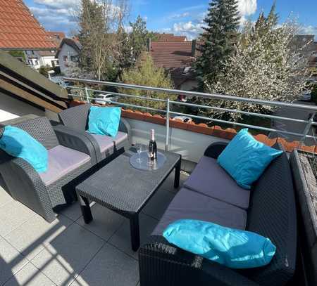 2-Zimmer-Wohnung mit sonniger Dachterrasse und EBK in Filderstadt-Bonlanden in ruhiger Gegend