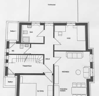 Erstbezug nach Sanierung: schöne 3,5-Zimmer-Wohnung mit EBK und Balkon