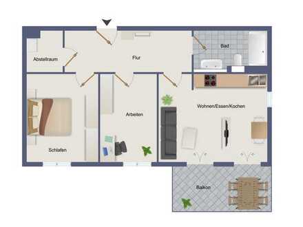 Top Wohnung ruhige Lage ab 01.01.2024 FREI. 1A niedrige Heizkosten!!!!!!