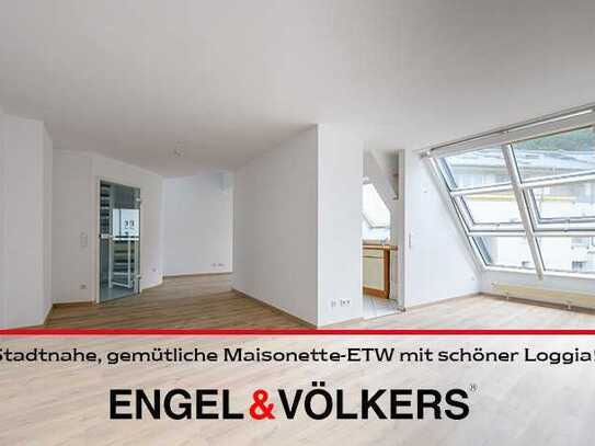 Stadtnahe, gemütliche Maisonette-Wohnung mit schöner Loggia!