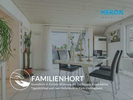 FAMILIENHORT - 4-Zimmer-Wohnung mit Dachloggia und zwei Stellplätzen in Korb-Kleinheppach