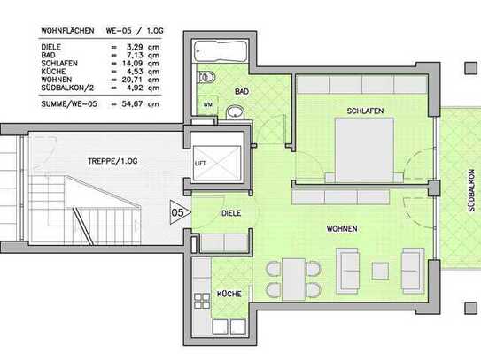 Neuwertige 2-Zimmer-Wohnung mit Einbauküche und großzügigem Balkon