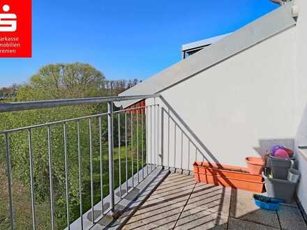 Bremen-Sodenmatt: Gemütliche 3-Zi.-Eigentumswohnung im Dachgeschoss mit Südloggia und Garage