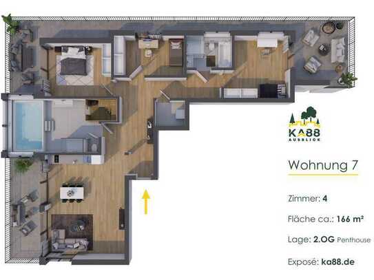 🏰 Willkommen im Höchsten Luxus-NEUBAU 💎 4-Zimmer-Penthouse im LUXUS-DOMIZIL "KA88" in Wachtberg 🌄