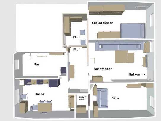 Große Wohnung in Wiesbadens Mitte - Nachmieter gesucht