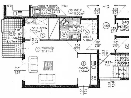 Vollständig renovierte 2-Zi.-Wohnung mit Blk. und EBK in Minden an Nichtraucher ab 60 J zu verm.