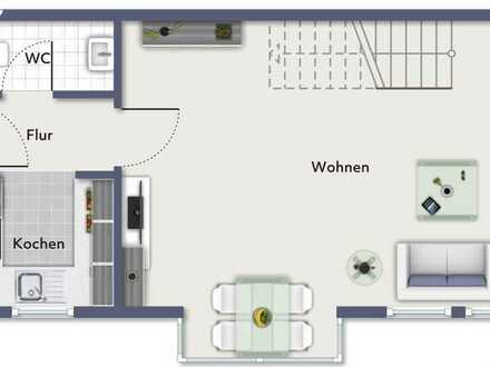 Sanierte 2-Raum-Wohnung mit Einbauküche in Magstadt