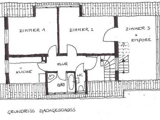 renovierte 3-Zimmer-Dachgeschosswohnung mit EBK in Bergisch Gladbach