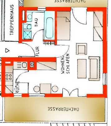 Dachterrassen-Appartement für Singles