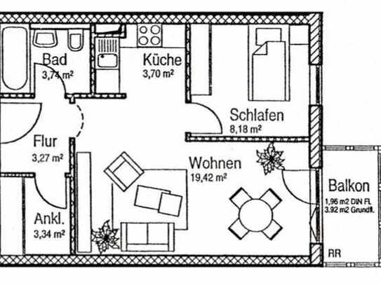 2-Zimmer-Wohnung mit Balkon, TG-Stellplatz in München-Schwabing