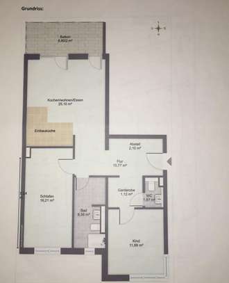 Geschmackvolle 3-Raum-Wohnung mit Balkon und Einbauküche in Heidelberg Weststadt