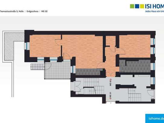 ++moderne 3-Zimmer-Wohnung mit Balkon, offener Küche und Fußbodenheizung++ - WE02