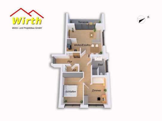 Wohnung 02	 -	87,76 m²