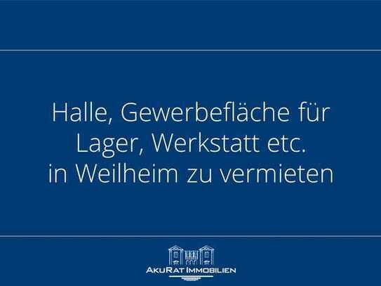 TOP-Gewerbeeinheit: Halle, Gewerbefläche für Lager, Werkstatt etc. in Weilheim zu vermieten