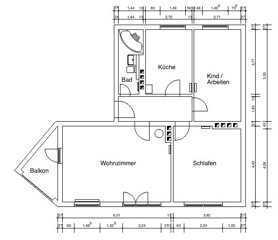 Helle , sehr zentrale 3-Zimmerwohnung - auch als 2er/3er WG geeignet