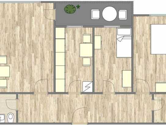 Erstbezug nach Sanierung mit Balkon: Ansprechende 3-Raum-Wohnung in Laatzen