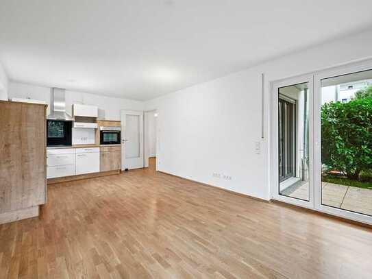 Perfekte, ruhige, barrierefreie 2-Zi-Wohnung im EG mit Terrasse und ca. 90 m² Gartenanteil