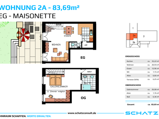 🏛️Sanierte denkmalgeschützte Maisonettewohnung mit Gartenanteil I 🍃 Wohnen im Naturpark I Nr. 2a