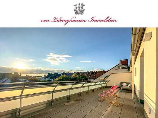 🌅☀️ NEU - modern - LUXUS - sonnig - PENTHOUSE - Dachterrasse - RUHE - zentral - SCHWABING ☀️🌅