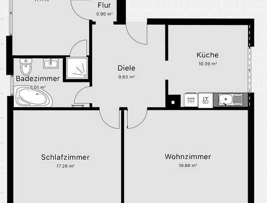 Attraktive 4-Zimmer-Dachgeschosswohnung mit Balkon und EBK in Herne