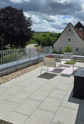 Neubau 2-Zimmer-Wohnung mit Dachterrasse und Einbauküche in Ellhofen