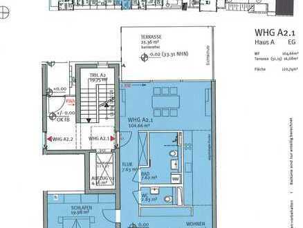 WE A2.1 -Erdgeschoss-Terrassen-Wohnung in architektonisch anspruchsvoller Wohnanlage!