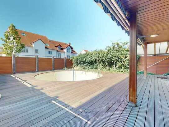 Sonderbonus: den Pool auf der eigenen Terrasse - Mehrfamilienhaus in Dreieich (Erbpacht)