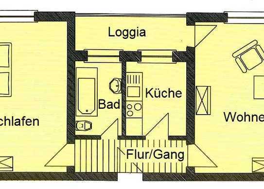 Ruhige zentrale Innenstadtlage - 2 ZKB Balkon