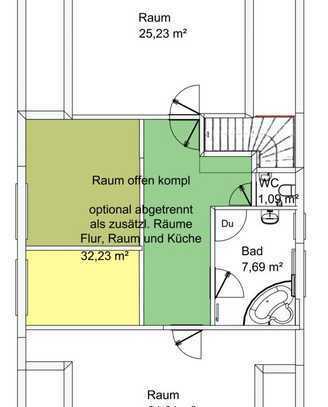 Geschmackvolle, sanierte 3-Raum-DG-Wohnung in Tübingen