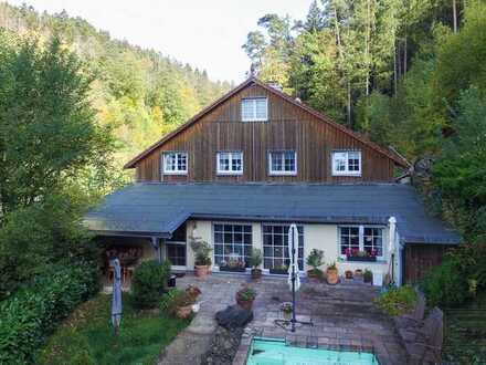 Liebhaber-Anwesen mit herrlichem Grundstück und Pool, umgeben von Natur am Waldrand in Himmelkron!