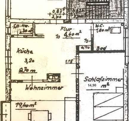 Gepflegte 3-Zimmer-Hochparterre-Wohnung mit kleinem Garten in schöner Gegend