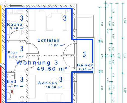 Helle 2-Zimmer-Wohnung mit Balkon (direkter Werre-Blick) in Herford